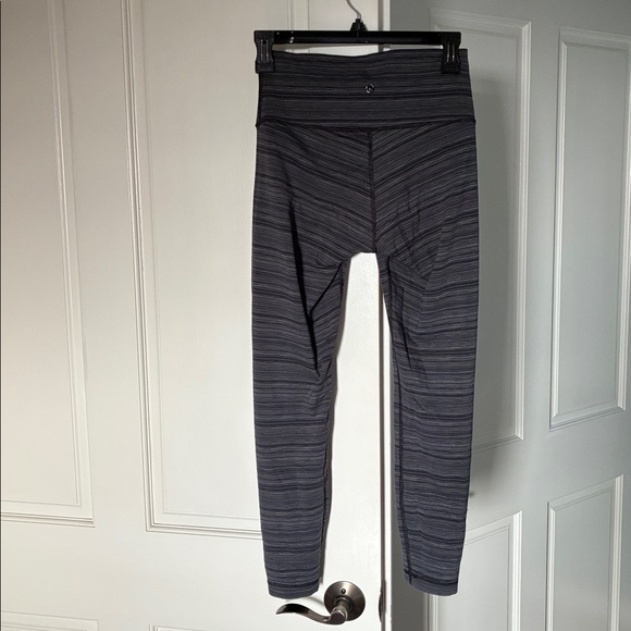 Lululemon Athletica High Times Pant *Luxtreme in Cyber Stripe Deep Coal Black - Picture 10 of 12